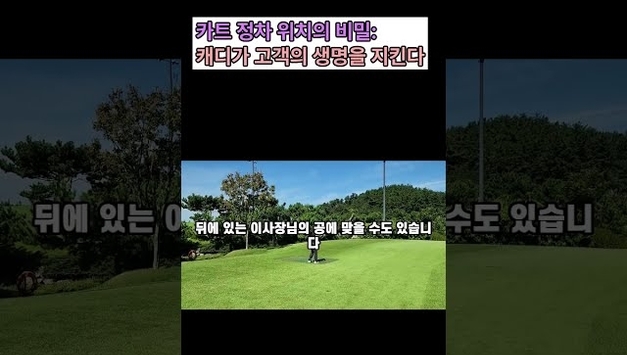카트 정차 위치의 비밀! 공보다 앞에 세우면 '타구 사고 책임'은 캐디 몫! (카트 안전 4편)