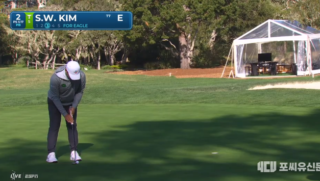 [PGA] ‘3연속 톱10’ 김시우, 페블비치서도 이글 쇼… 1R 공동 19위 ‘쾌조의 스타트’