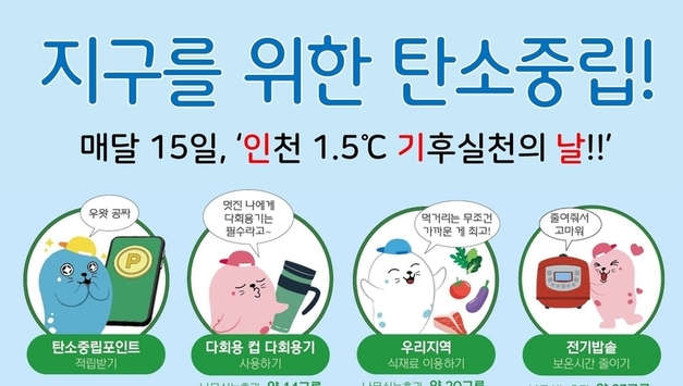 인천시, 시민 참여 기반 탄소중립 생활 실천 확산 추진