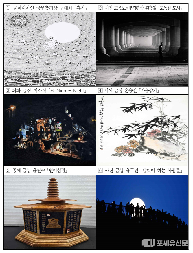제45회 근로자문화예술제 주요 수상작, 자료: 근로복지공단 제공
