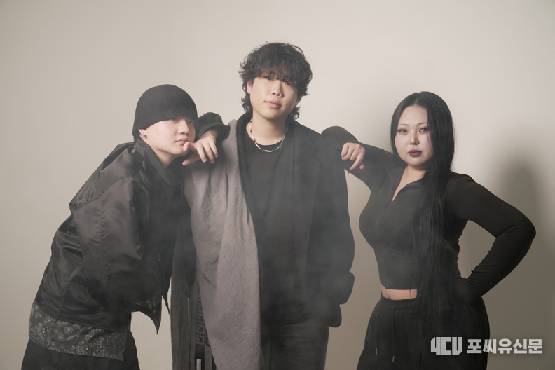 블러드라인 멤버 김미진, 김송교, 최민기, 사진제공: 경상남도