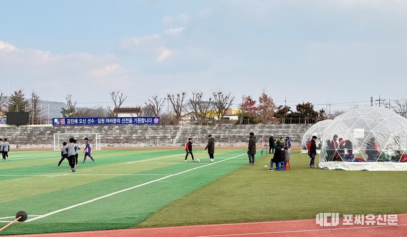 축구 강진 전지훈련 모습, 사진제공: 전남도
