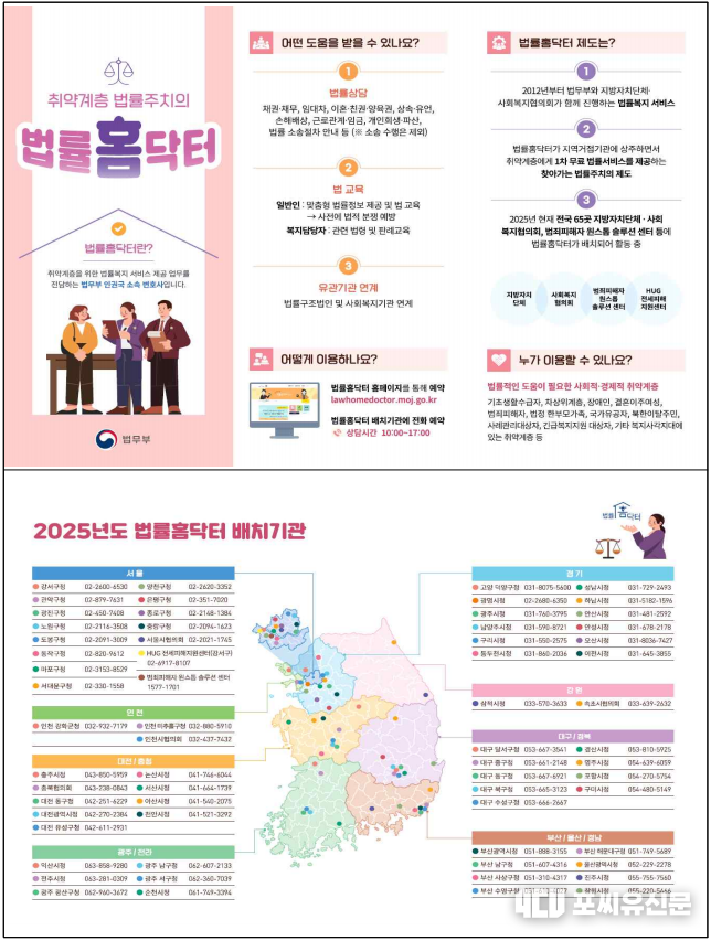 법률홈닥터 홍보용 브로셔, 자료제공: 법무부