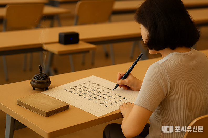 붓글씨 교실 예시, 자료제공: 서울시