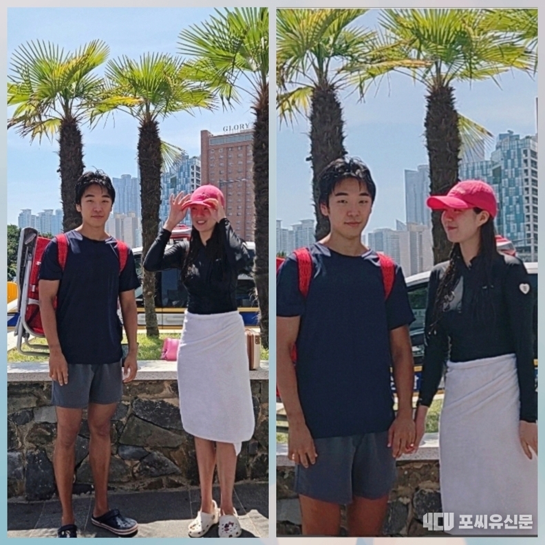 해운대에 오랜만에 볼 수 있었던 부산 거주 하시는 너무나 아름답고 멋진 선남선녀, 사진 촬영: 최수경 기자