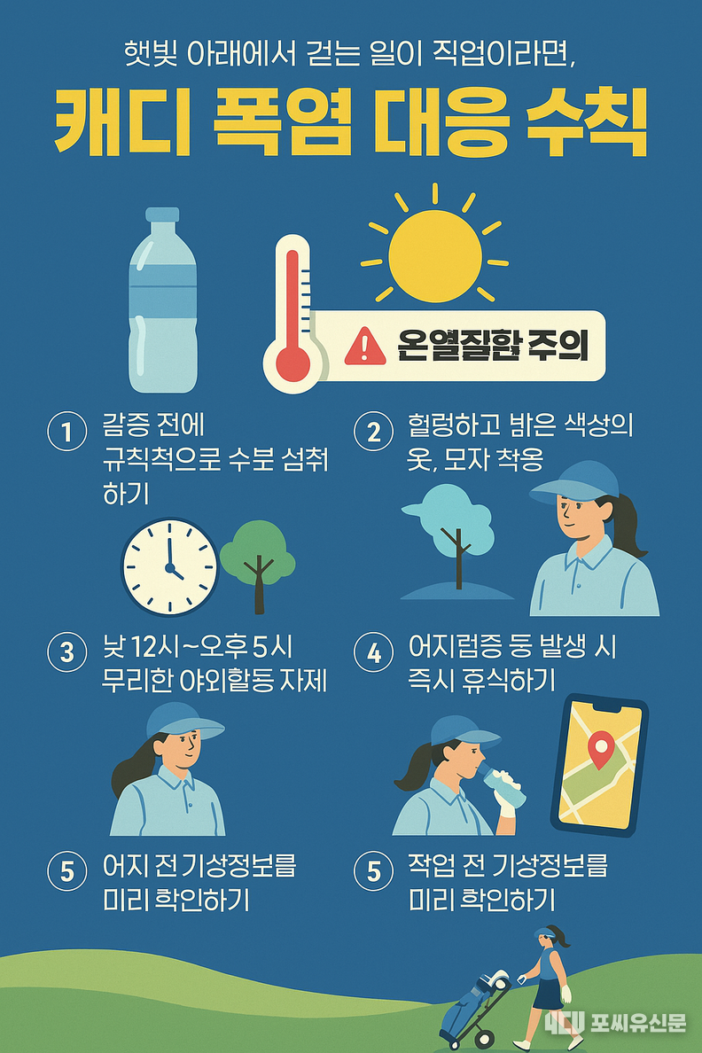 Copilot으로 만든 캐디 폭염 대응 수칙