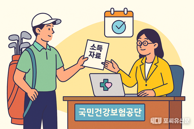 캐디가 건강보험료 조정을 간편하게 확인하는 장면을 생성형 AI로 만들었다.