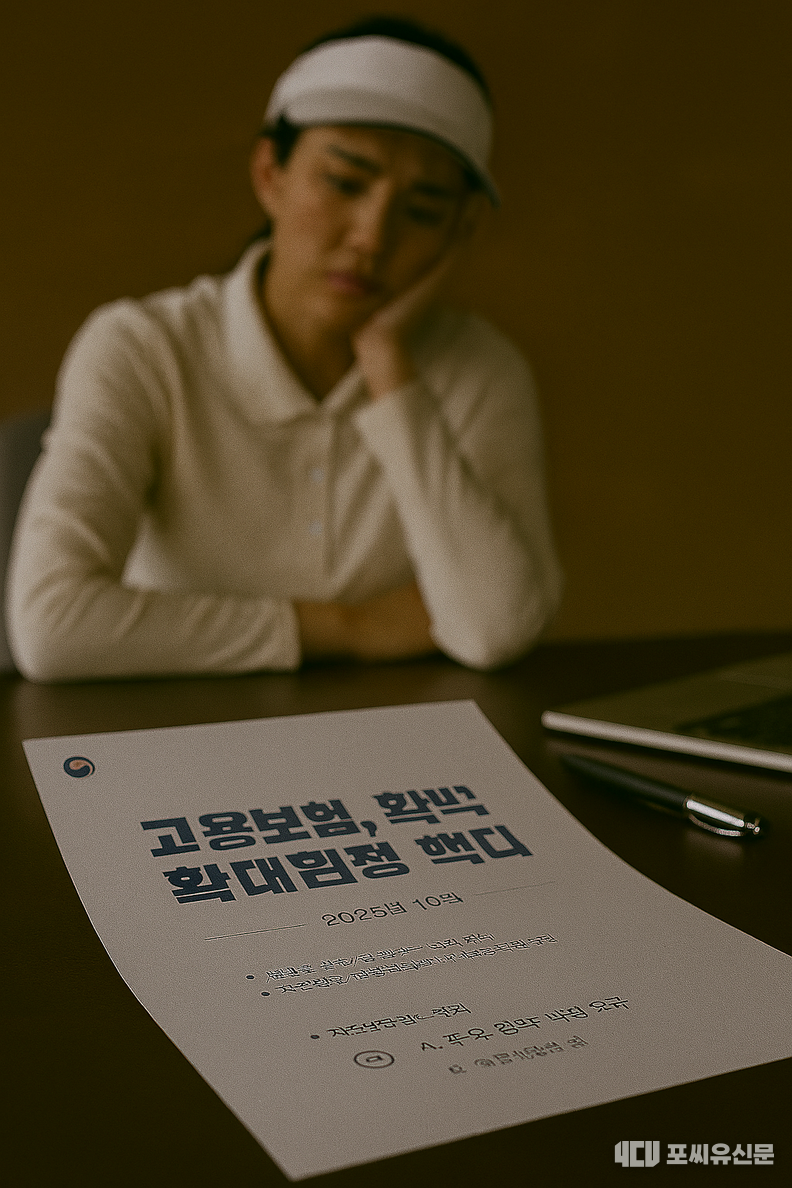 생성형 AI로 겨울철 골프장의 적막함 속에서 캐디의 고독과 생계 불안이 사실적으로 담긴 장면을 만들었다. AI=코파일럿