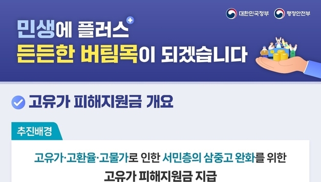 고유가 피해지원금 4월 27일 지급 시작